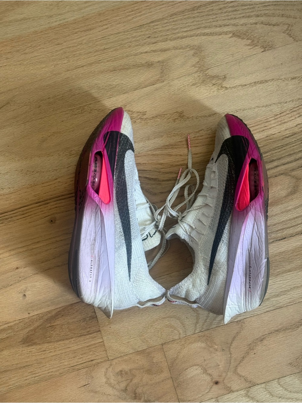 Nike Air Zoom Alphafly 3 White Pink Running Shoes Carbon Plate Women 7.5